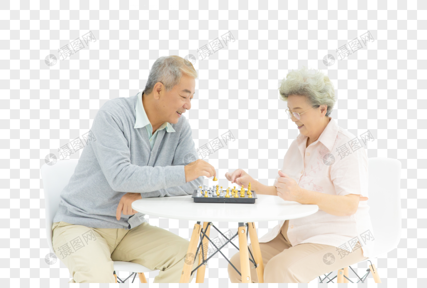 老年人下棋图片