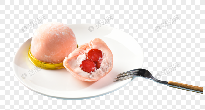 草莓奶油甜点图片