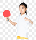 打乒乓球的小女孩图片