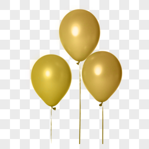 金色带线的金气球图片