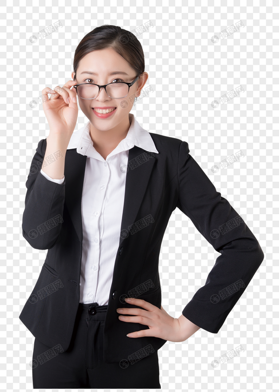 面带微笑的商务女性形象照