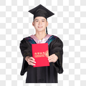 手持荣誉证书的毕业大学生图片