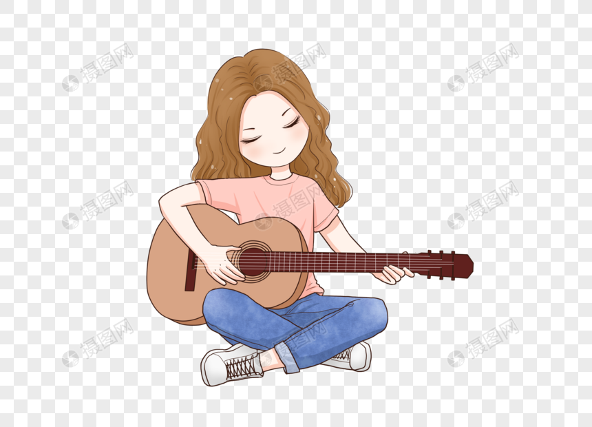 弹吉他的女孩