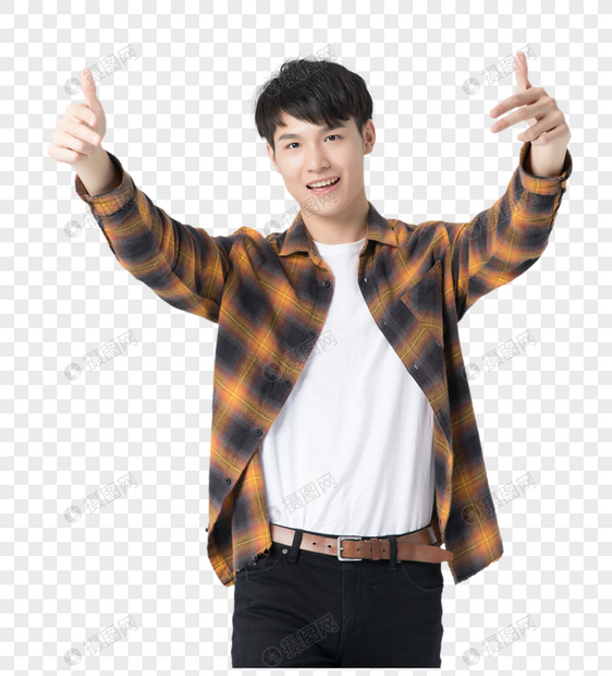 青年男性人像开心形象元素素材格式_设计素材免费下载