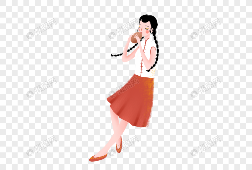 吹埙女孩