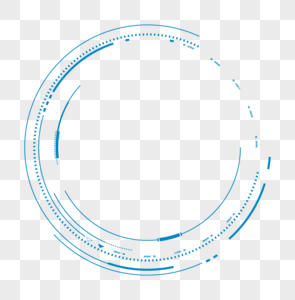 科技感边框蓝色科技框高清图片