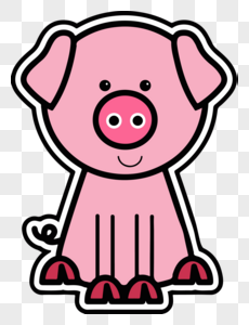 粉色新年猪形象图片