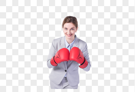 国外商务女性拳击图片