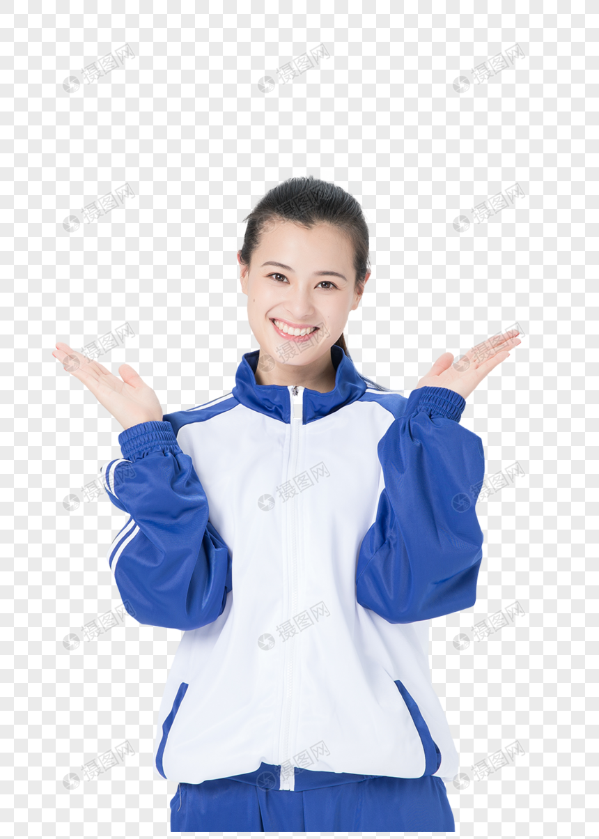 青年女性学生校服形象图片