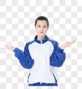 无奈的校服女性学生图片