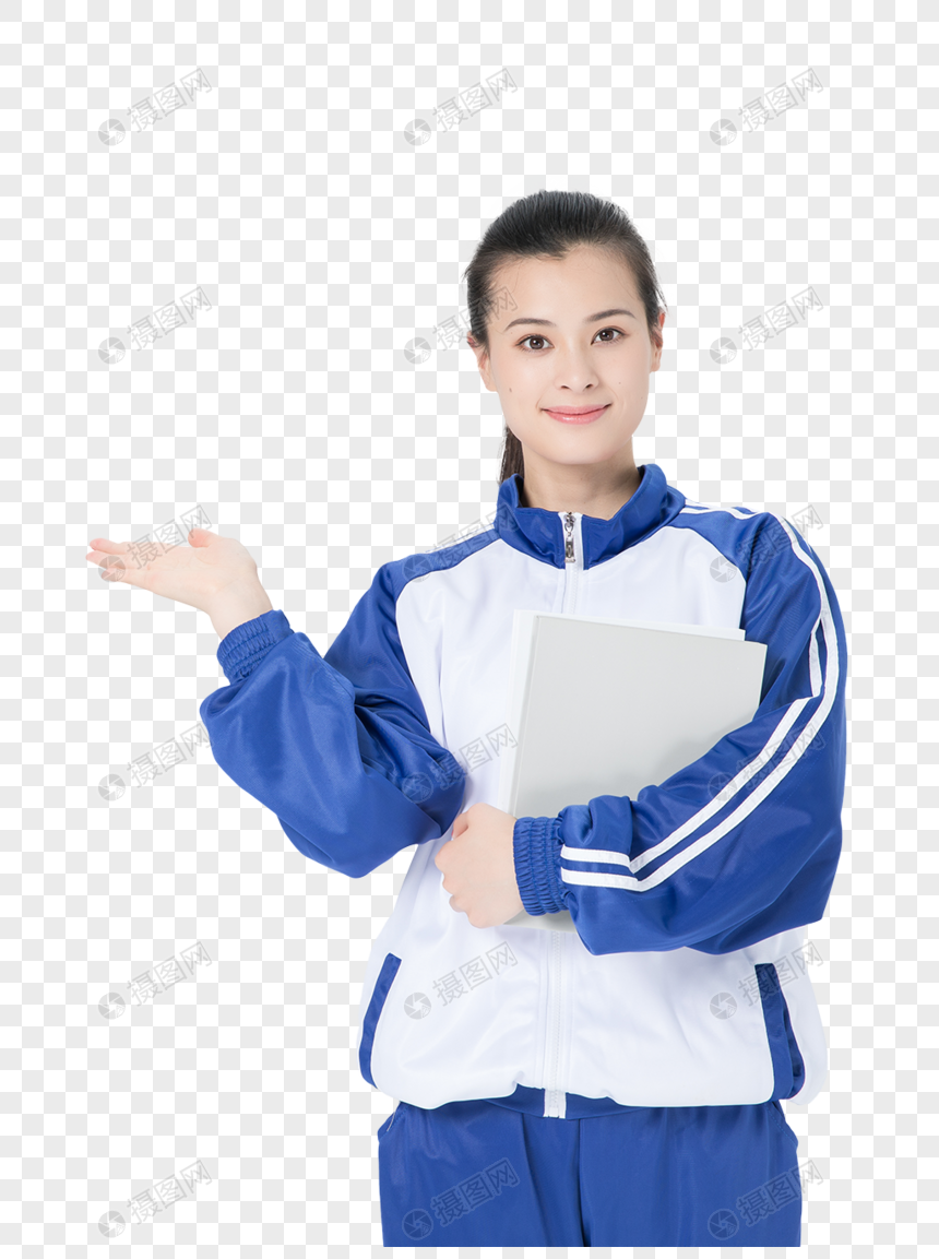 校服女性学生书本学习图片