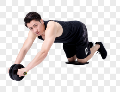运动健身男性人像健腹轮图片