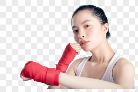 拳击运动健身女性特写图片