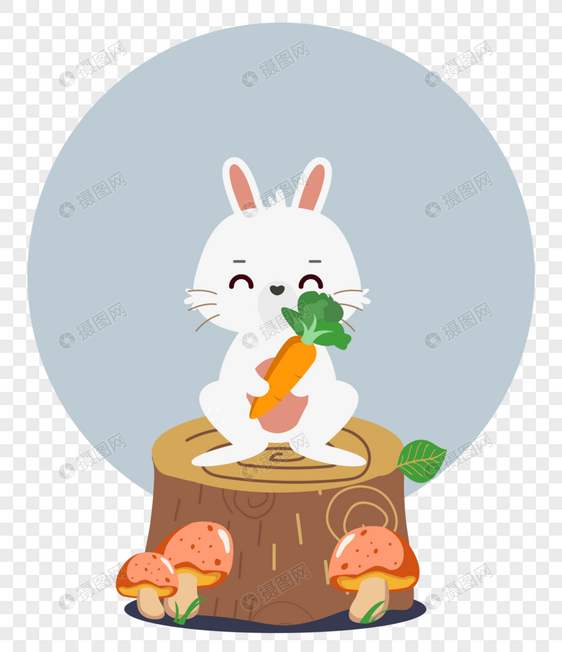 拿萝卜小白兔图片