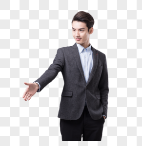 年轻商务男性握手姿势图片