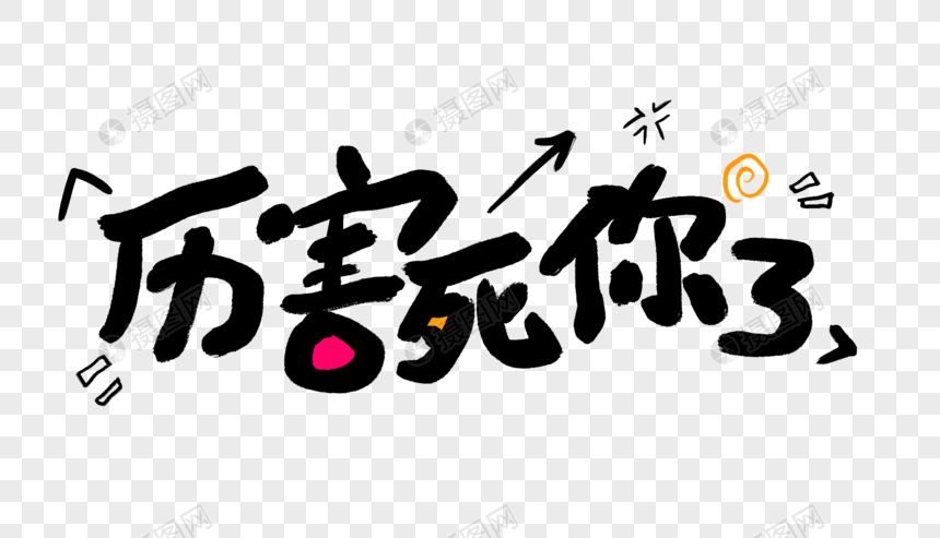 厉害死你了卡通字体设计
