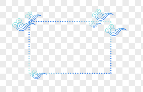 卡通云纹云纹蓝色高清图片