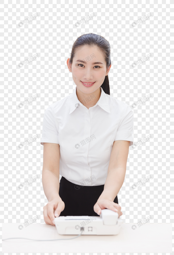 商业前台行政人员接听电话