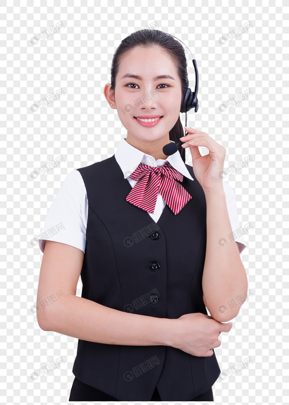 职业美女客服接听电话图片