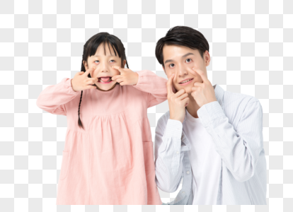 女儿和父亲做鬼脸图片