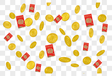 红包拟物金币高清图片