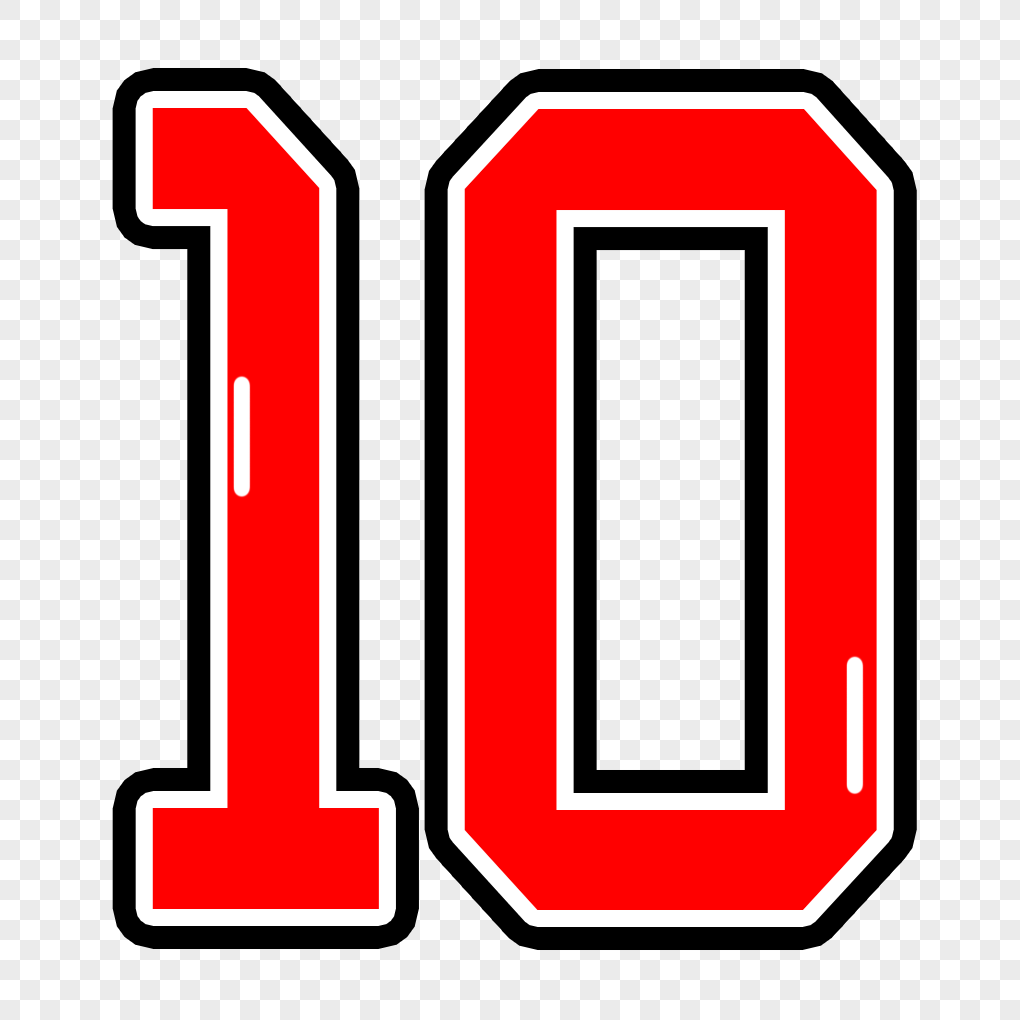 数字10创意卡通字体