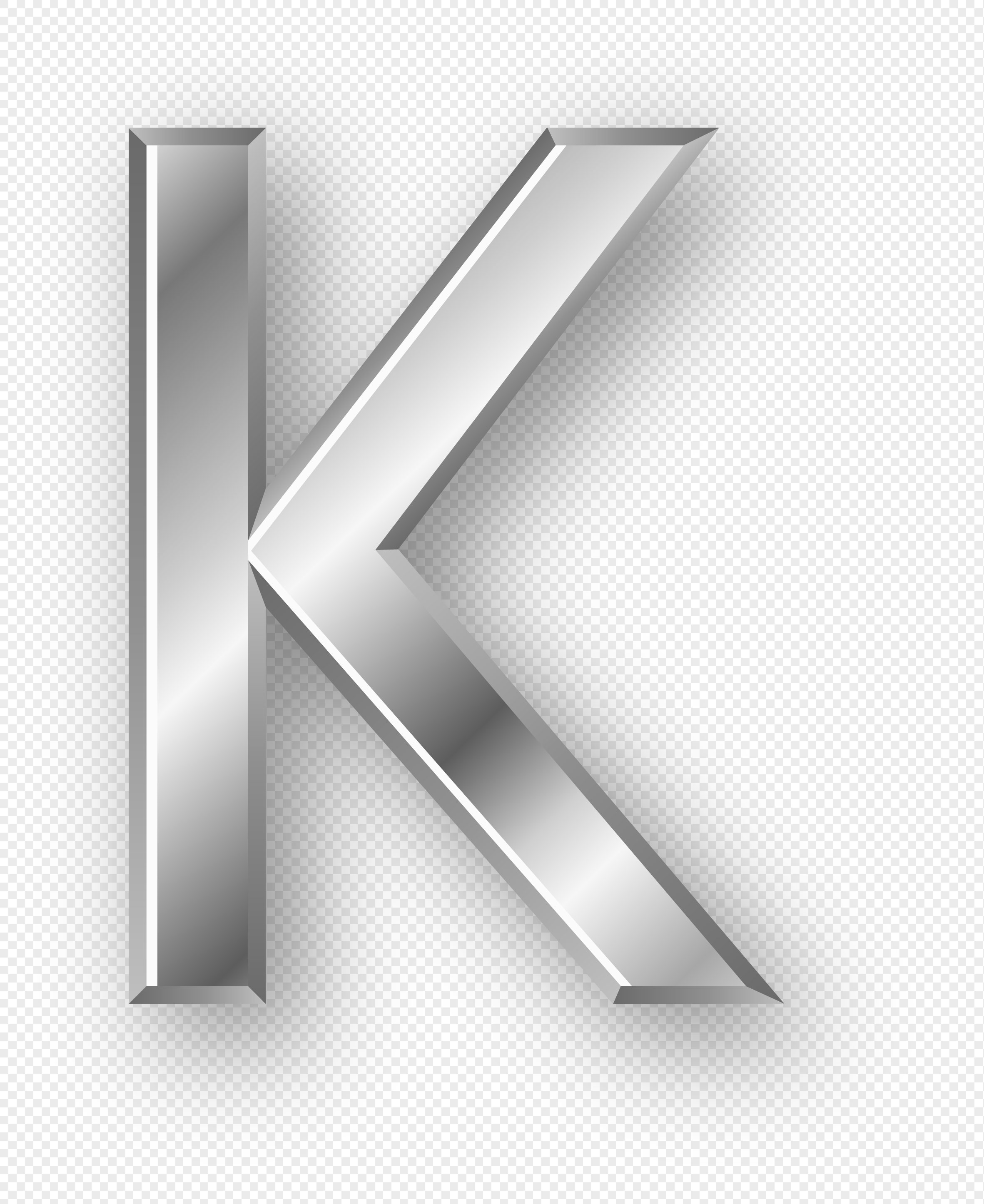 立体字母k
