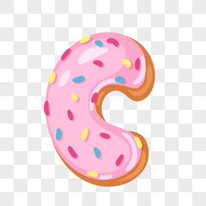 甜甜圈英文字母C图片