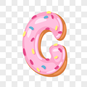甜甜圈英文字母G图片