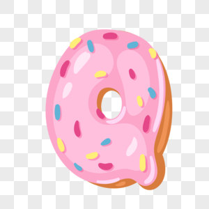 甜甜圈英文字母Q图片