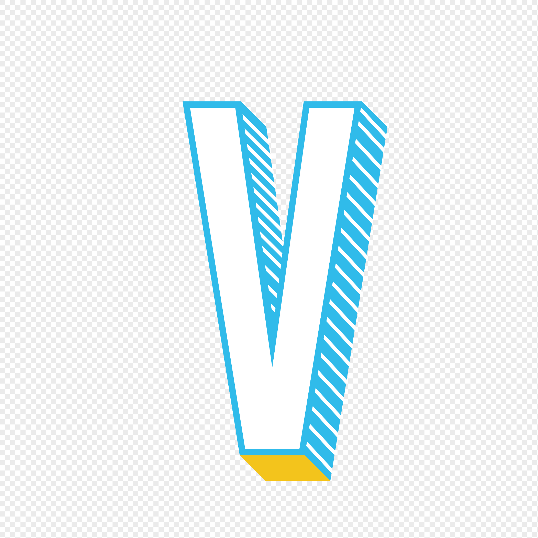 立体英文字母v元素素材eps格式_设计素材免费下载_vrf高清图片