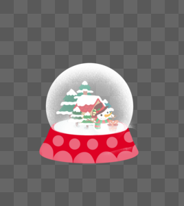 圣诞水晶球摆件高清图片