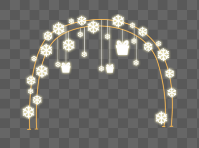 拱形门装饰圣诞节元素高清图片