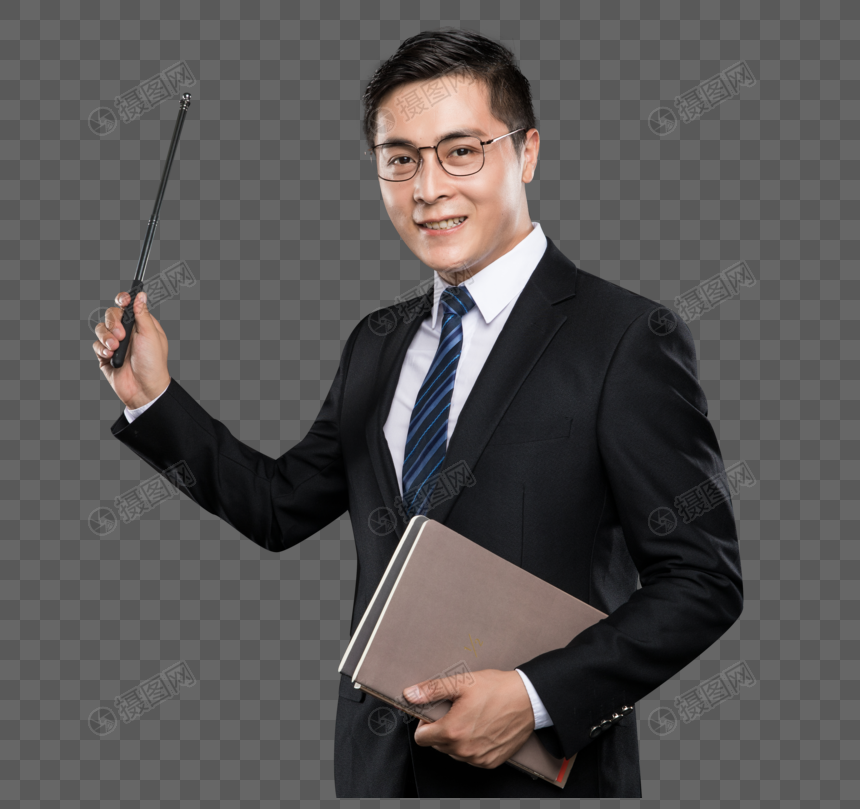 男教师学习形象高清图片素材