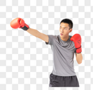 青年男性打拳击图片