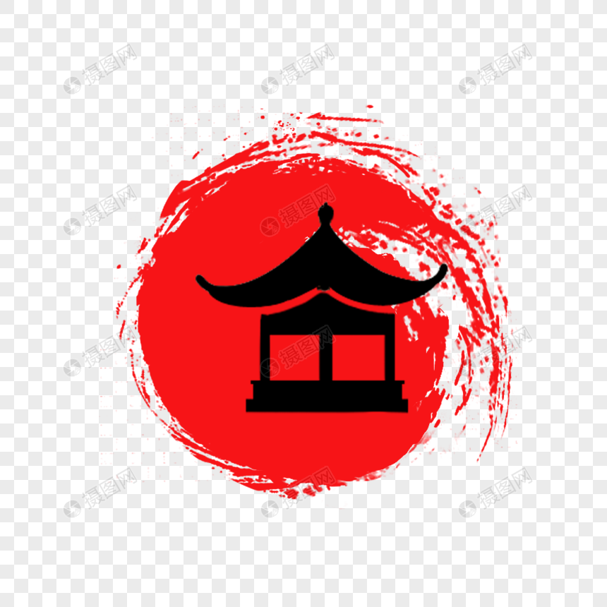 中国风亭子图标元素素材下载-正版素材400772916-摄