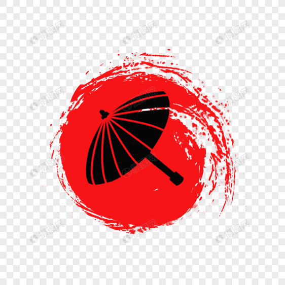 中国风雨伞图标图片