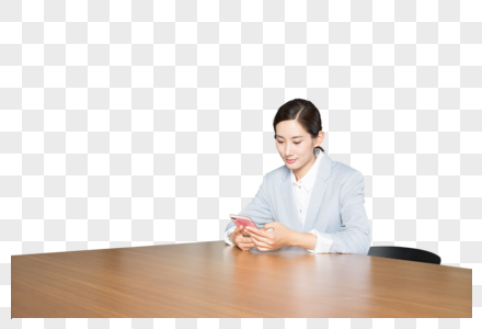 商务女性办公场所使用手机高清图片