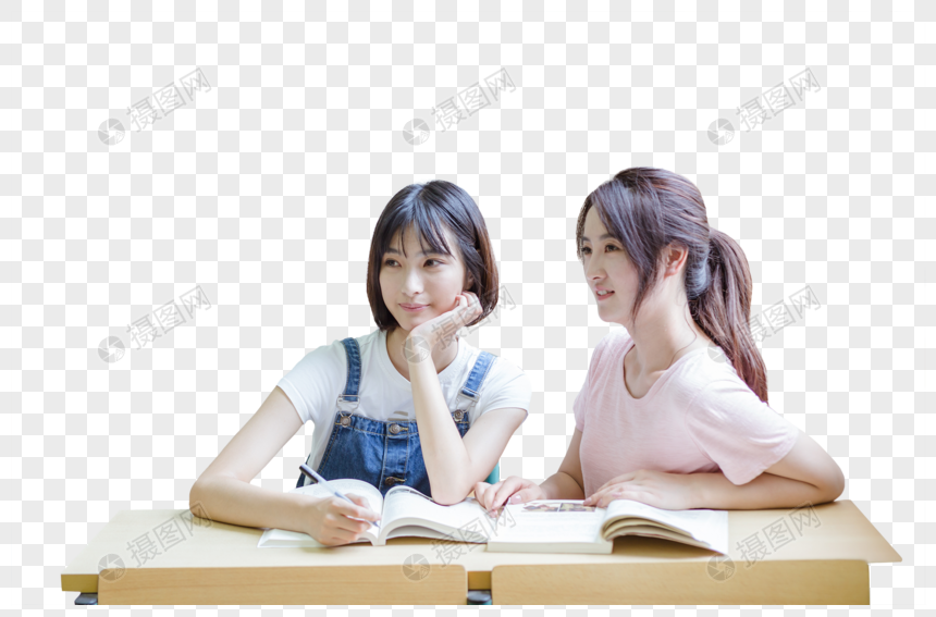 大学课堂女同学学习图片