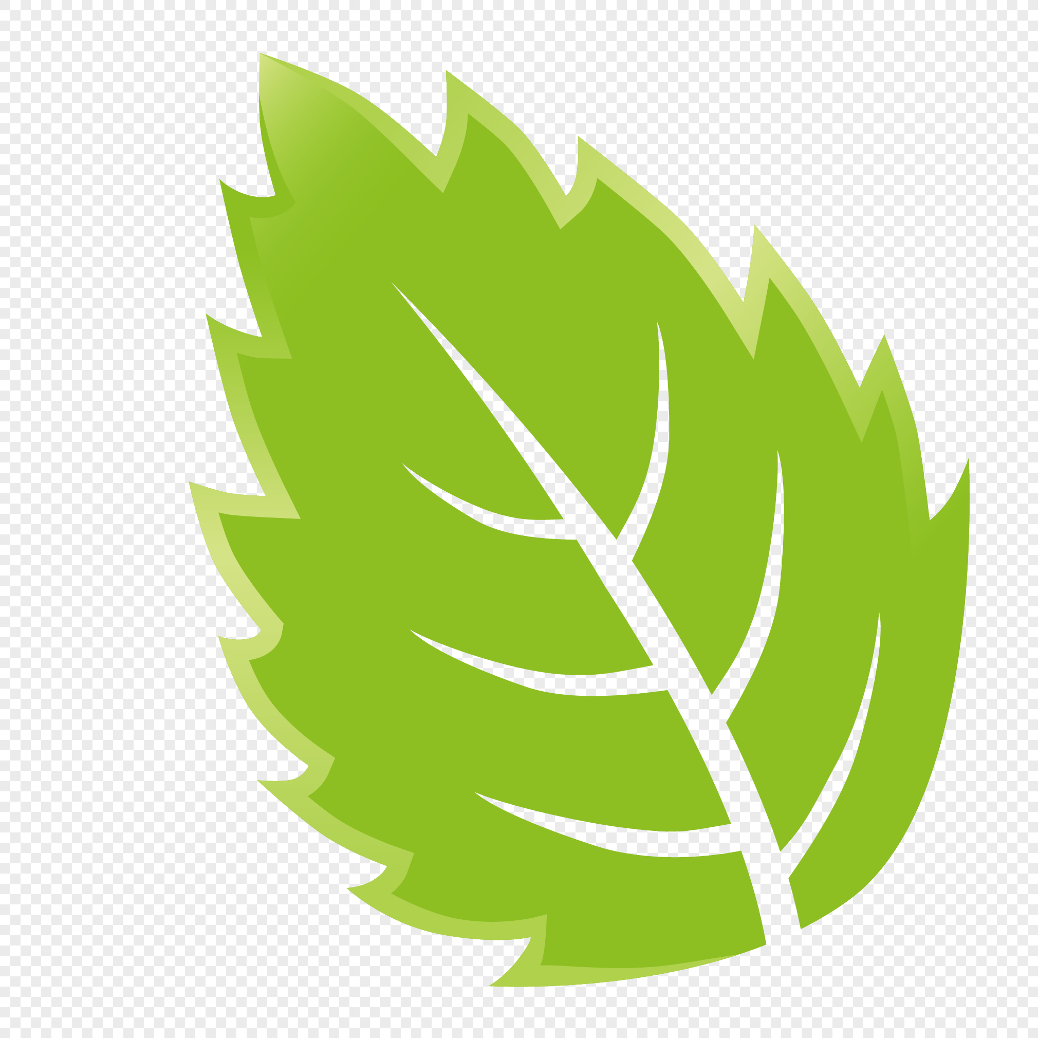 绿色卡通树叶元素素材png格式_设计素材免费下载_vrf