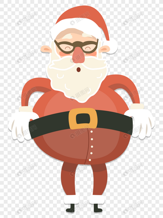 胖胖的圣诞老人图片