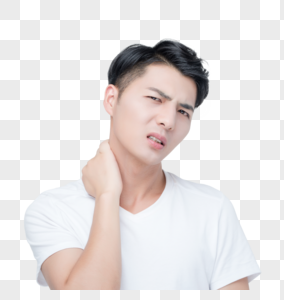 男性脖子疼个人护理高清图片