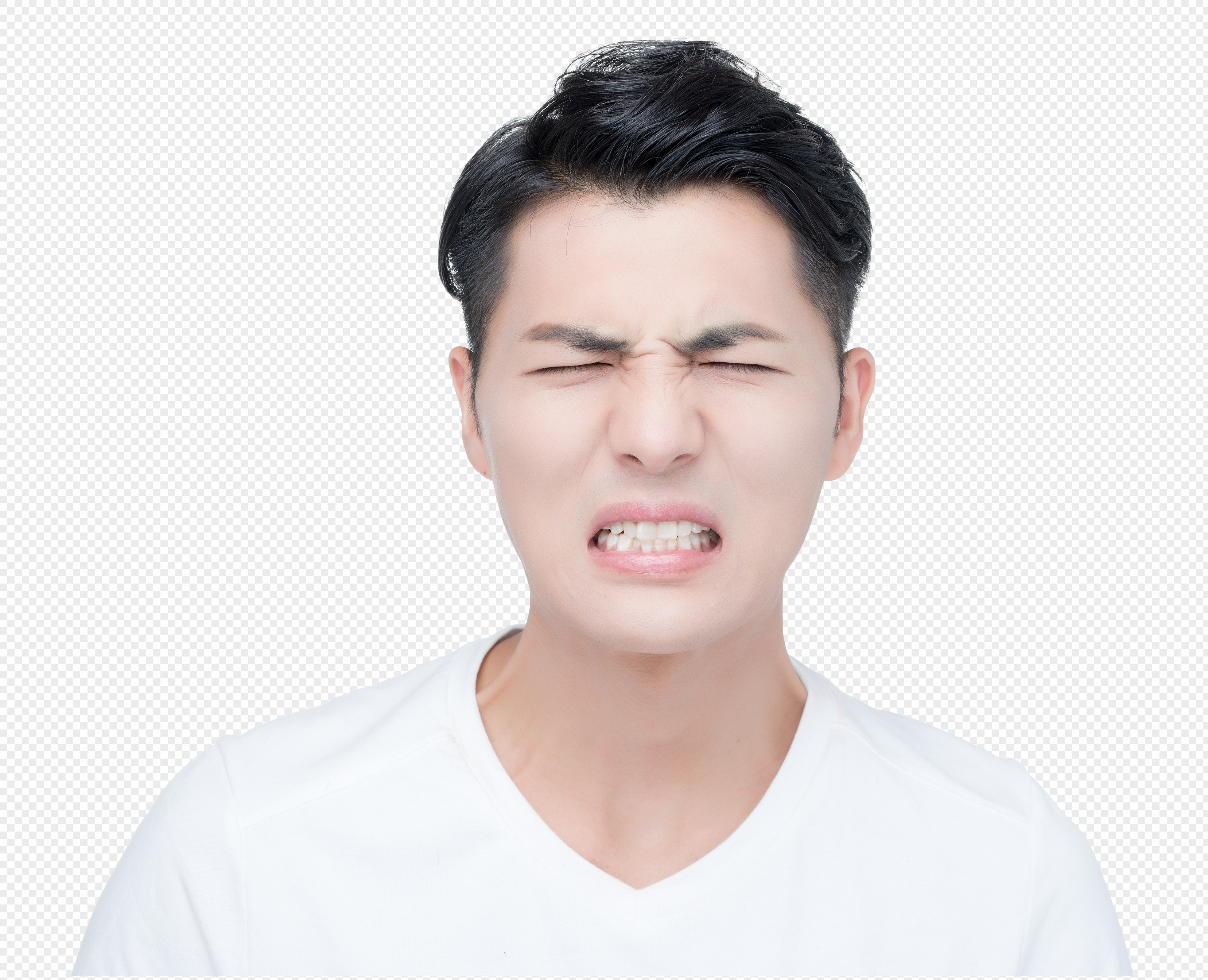 男性痛苦表情