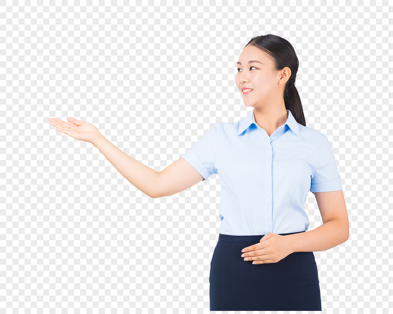 商务女性形象手势