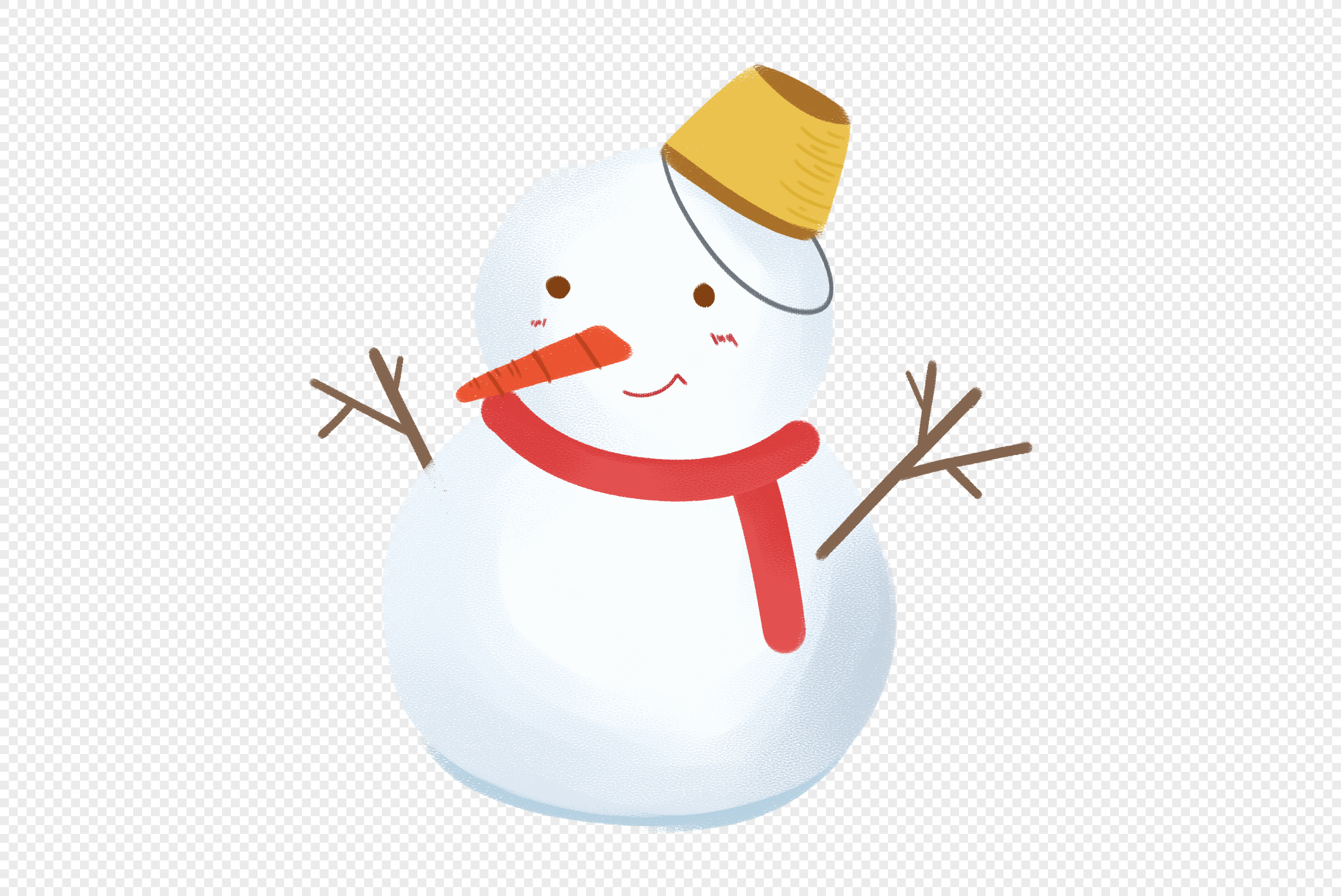 圣诞节手绘雪人