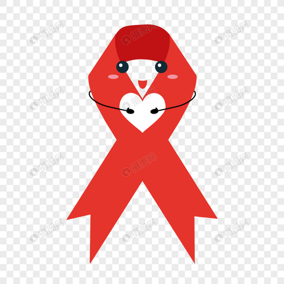 创意红色艾滋病标致设计图片