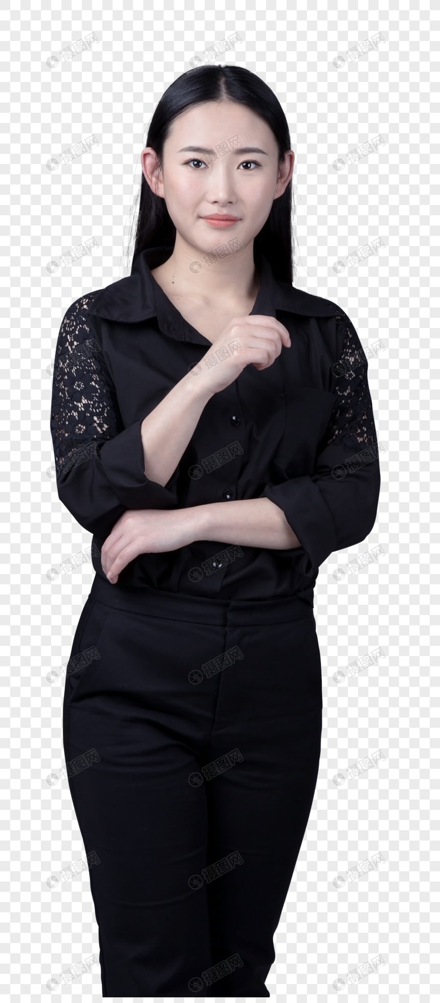职业女性化妆师神秘大气形象照