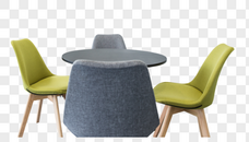 简单干净清新设计桌椅房间图片