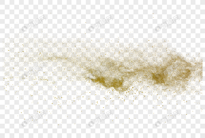金黄色的粉尘爆炸元素图片