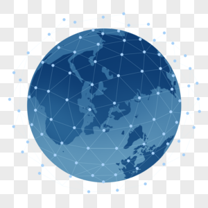 蓝色科技立体地球元素图片